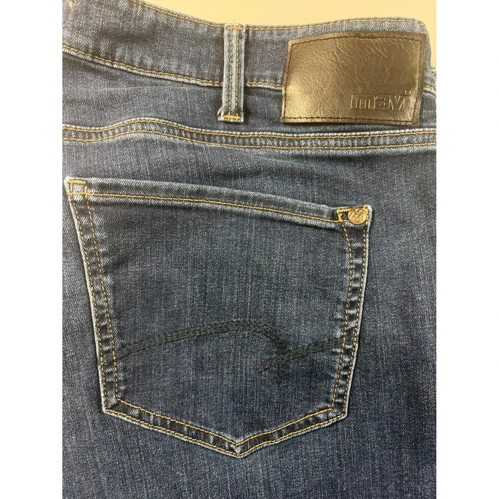 Mavi Marcus Jeans Mens 38x32 Dark Wash Blue‎ Slim Straight Leg Stretch Denim